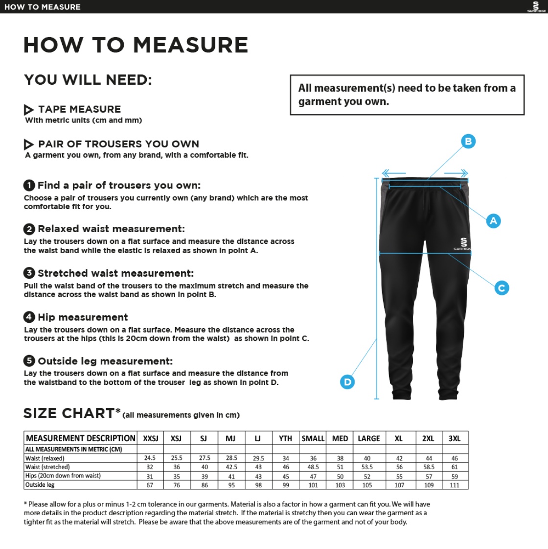 Youth's Dual Skinny Pant : Black - Size Guide