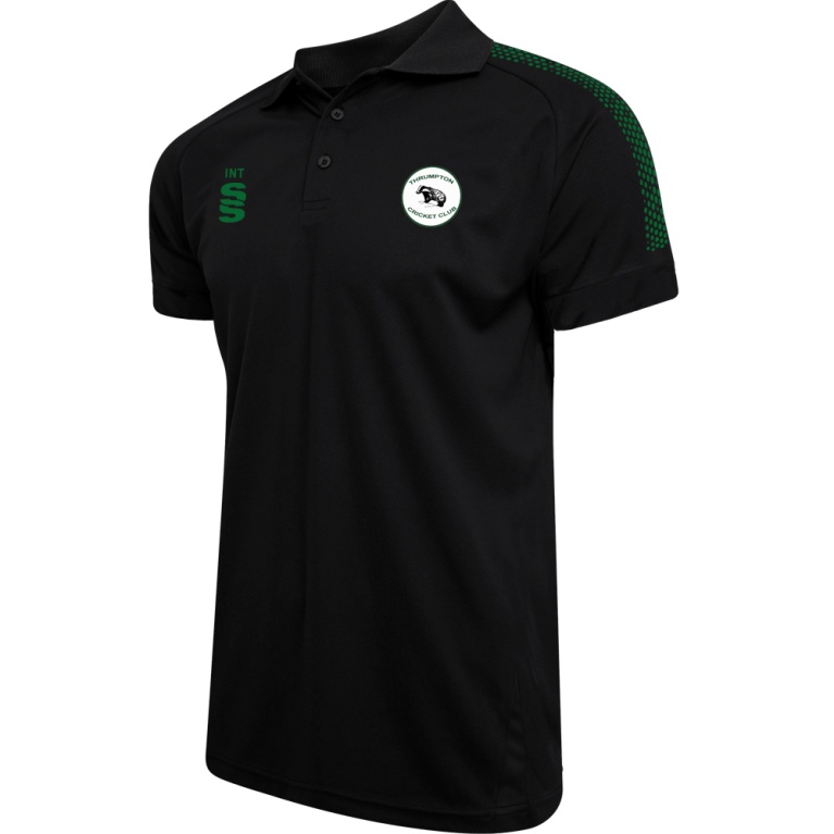 Women's Dual Solid Colour Polo : Black