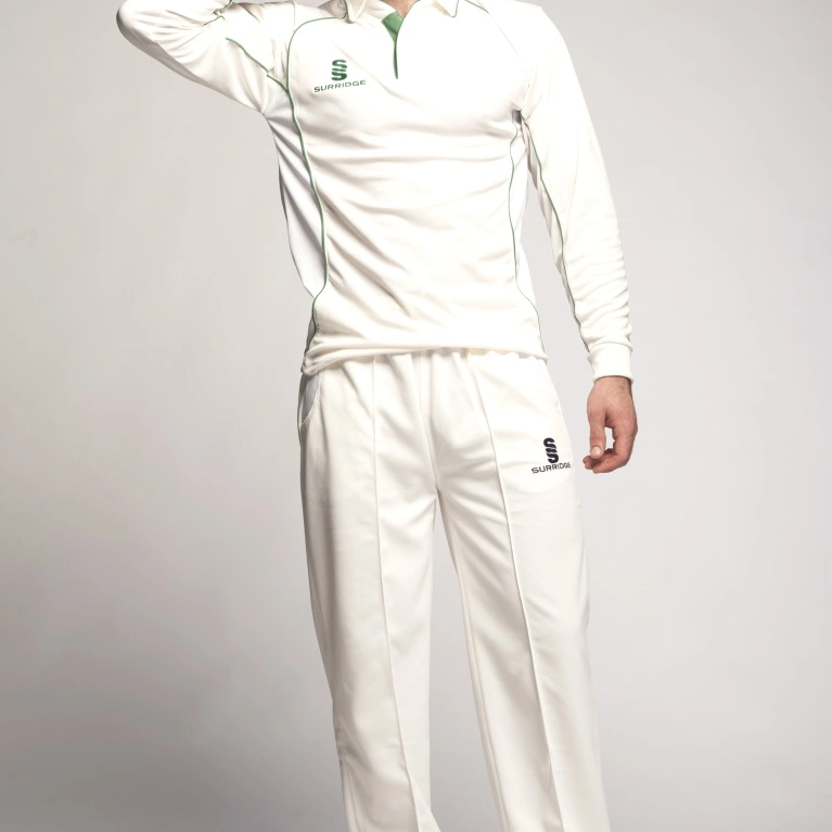 Long Sleeve Shirt Green Trim